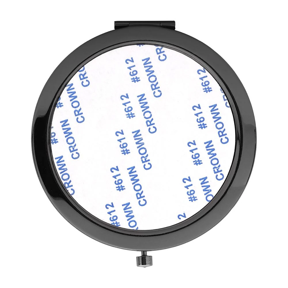 Round Compact Pocket Mirror - Smoked black - Image 3