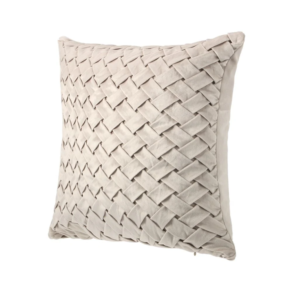 Soft Velvet Cushion Cover 40 x 40 cm - Light Grey - Image 2