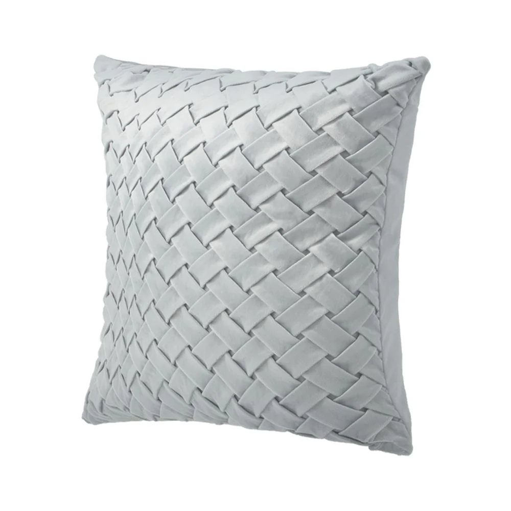 Soft Velvet Cushion Cover 40 x 40 cm - Light Blue - Image 2