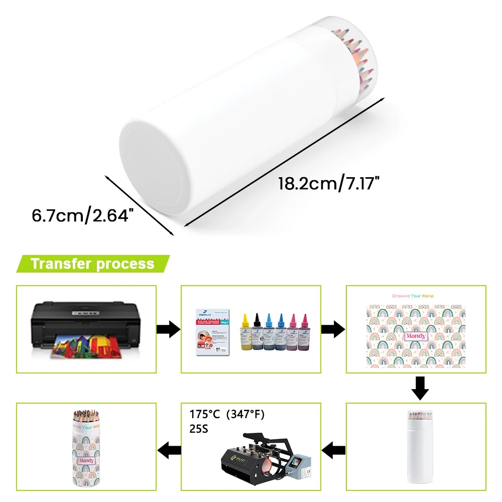 Sublimation Aluminium Bottle Colour Pen Set-48 Colours - Image 6