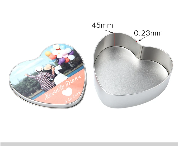 Love Heart Metal Tin - Silver - Image 4