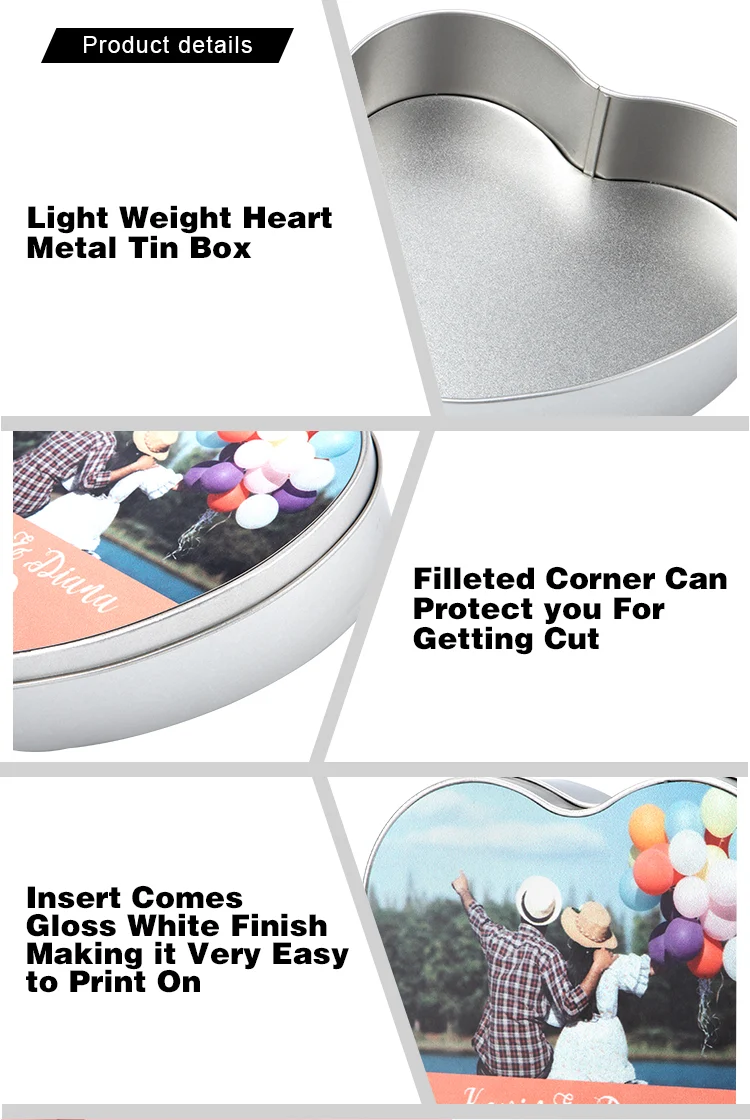 Love Heart Metal Tin - Silver - Image 5