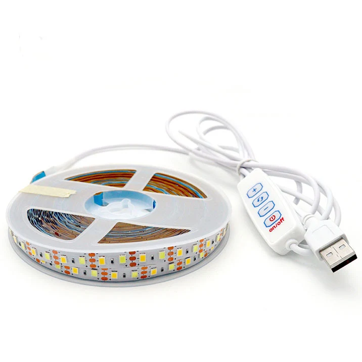 USB Tri-Color LED Strip Light with Switch (2M)