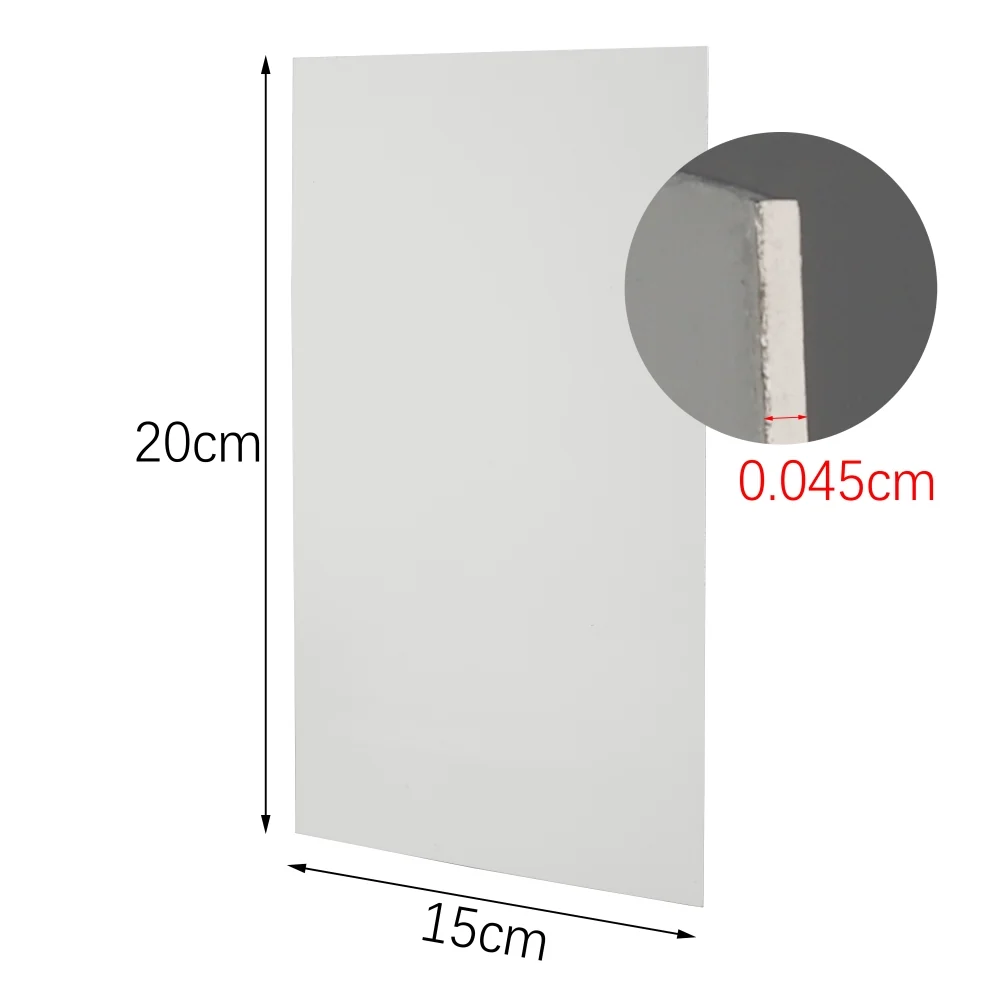 White Aluminium Sheet 15 x 20 cm - Image 3