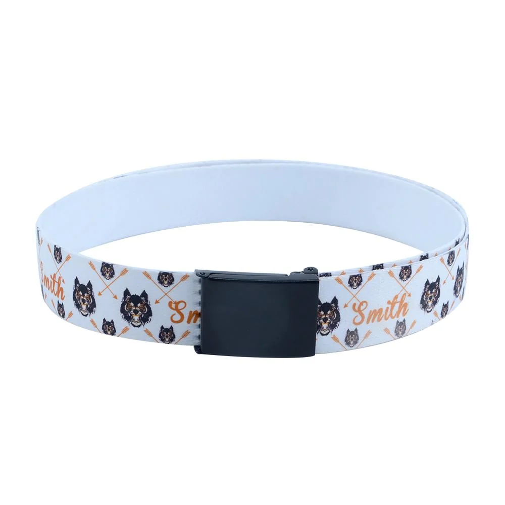 White belt - Black Buckle - 4 x 120 cm - Image 4