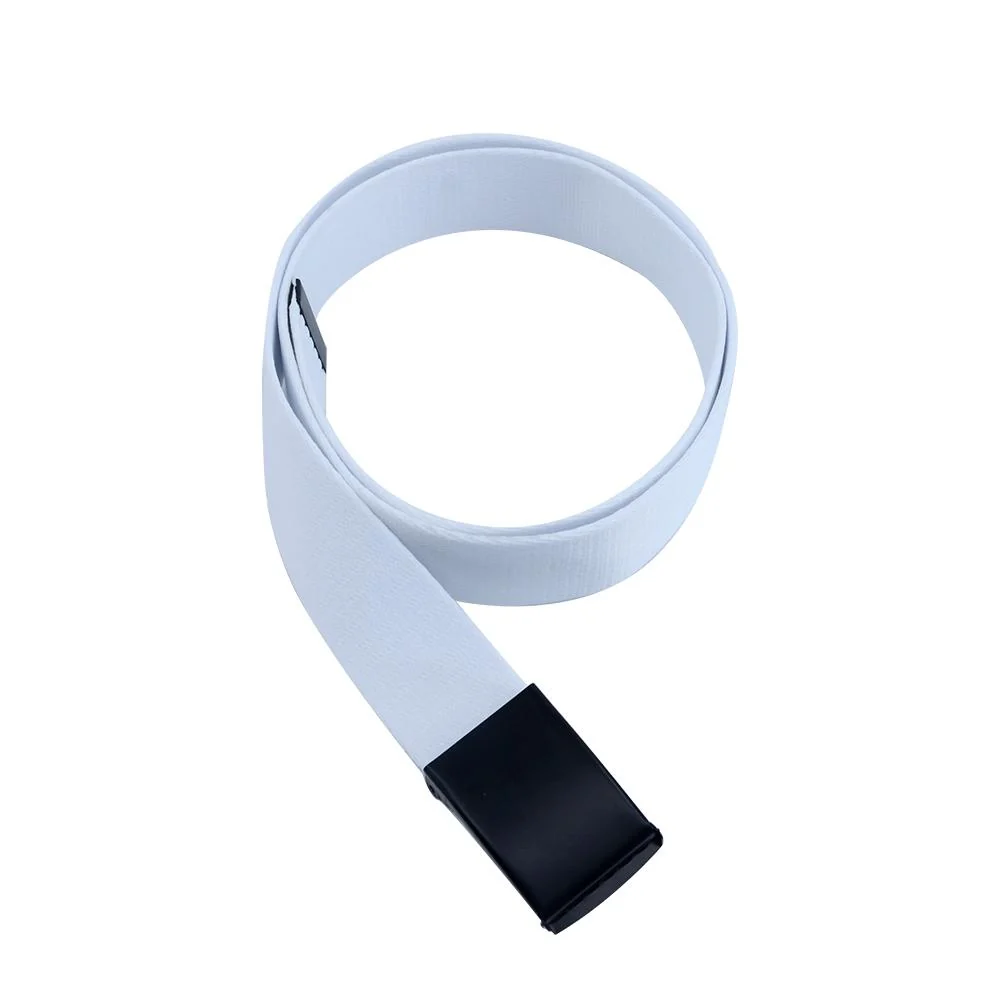 White belt - Black Buckle - 4 x 120 cm - Image 5