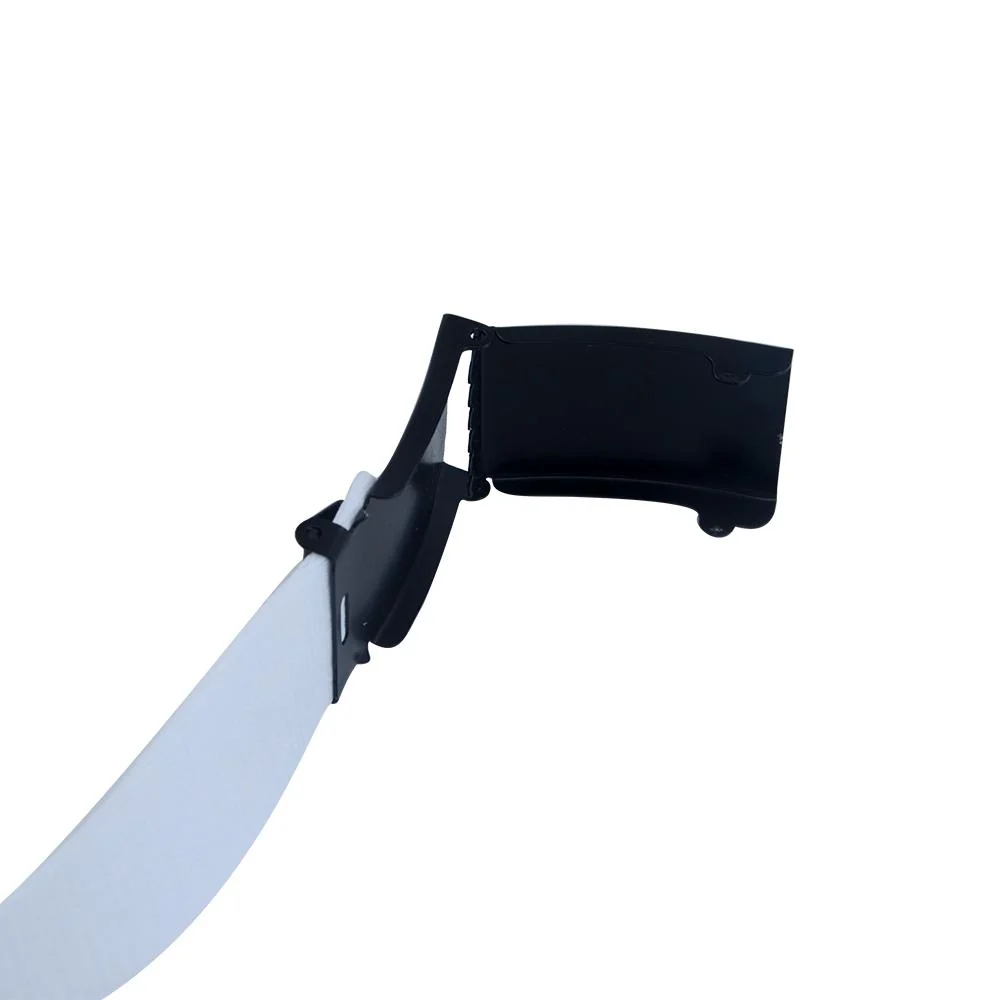 White belt - Black Buckle - 4 x 120 cm - Image 6