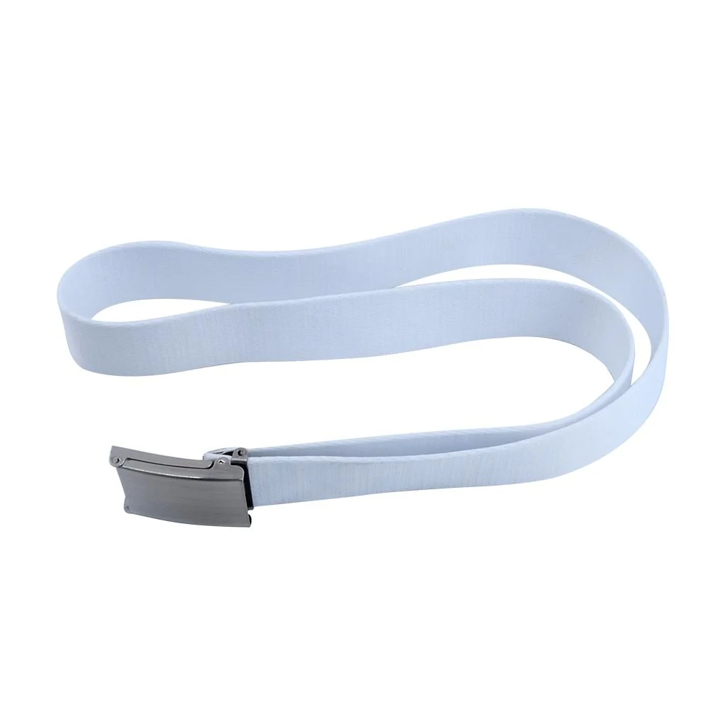 White belt - Silver Buckle - 4 x 120 cm - Image 4