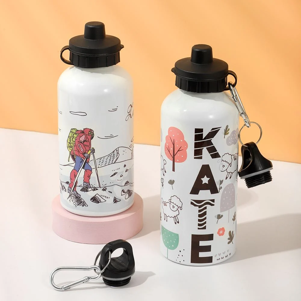 Aluminium Water Bottle 600ml White - Image 3