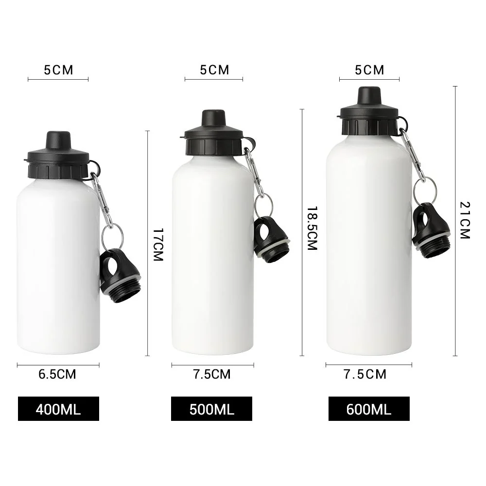 Aluminium Water Bottle 600ml White - Image 7