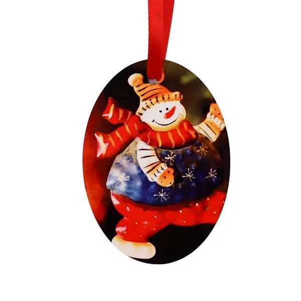 Xmas Plastic Decoration - Oval